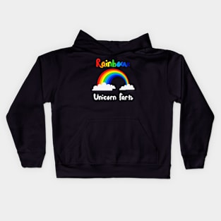 Rainbows: Unicorn Farts - Mythical Magical Horse Horn Kids Hoodie